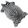 Verve Jelly Tappeto grande con stampa zebrata, tappeto per camera da letto, in similpelle effetto zebra morbido e peloso per soggiorno e ufficio