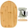 ASSRECT Tavola Scorrevole in Bambù per Kitchen Aid Artisan 4,5-5 Qt, Base Scorrevole Antiscivolo per Robot da Cucina, Accessorio Compatibile con 5K45SS 5KSM125 5KSM175PS