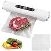 Piashow Macchina sottovuoto per alimenti, 62 KPa, con 20 sacchetti, colore bianco | Saldatrice per pellicole, completamente automatica, per asciutto e umido
