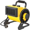 DAHTEC Termoventilatore Ceramico 3 kW con Termostato Riscaldatore Elettrico | Riscaldamento Rapido con 2 Potenze e Ventilazione, 90° Inclinabile, Protezione da Surriscaldamento, per Garage e Officina
