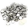 Ejoyous Bottoni Grezzi da 25 Mm, 100 Pezzi, Bottoni, Spilli, Parti di Bottoni, Bottoni in Metallo, Bottoni Rotondi per il Fai da Te, Set di Spilli, Accessori per (100 set di badge in metallo da 25 mm)