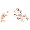 Sheens Borchie per rivetti in lega, 10 set stella borchie bottoni per borse in pelle scarpe decorazione fai da te 14mm(Oro convesso 14mm)