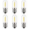 Hcnew Lampadina E14 LED 1W T16 Piccola Lampadine E14 Bianco Caldo 2200K Mini Lampadina Candela Vintage 1w Sostituisce 10 watt Lampadine,per Luce Notturna Lampade da Tavolo Sale 220V-240V, 6 pezzi