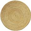 Vente-unique - Tappeto rotondo 100% Juta intrecciata D. 200 cm Naturale - JAIPUR