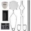 Generic Kit Fusione Argento crogiolo grafite, torcia fusione, pentola colata | kit fusione metalli per alluminio, ferro, rame, argento, gioielli, , raffinazione, casa, artigianato, fusione