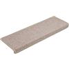 Generic Tappetini per gradini, 15 pezzi, 65 x 21 x 4 cm, tortora | 100% polipropilene trapuntato, lavabile, fonoassorbente, biadesivo, protegge le scale