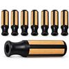 Garlando Set 8 Manopole con Inserti in Legno per Calciobalilla - Aste 16 mm