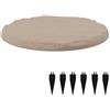 LeeQinersw Giapponese Stabile Piastra, Beige, Beige, Forma Rotonda | Durevole, Piastrelle da Giardino con Picchetti da Terra, Antiscivolo, Passerelle Decorative con Picchetti da Terra, per Prato