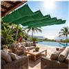 ACJSDGL Vela Ombreggiante Retrattile 3.5x6.5m Tenda Onde Impermeabile per Pergolato | Tenda a vela ondulata impermeabile offre freschezza e protezione.Montaggio semplice per balcone,giardino e piscina.