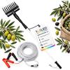 10ELED Abbacchiatore Olive a Batteria - Scuotitore Olive Professionale e Leggero | 12 V, Asta Telescopica 2,1-3 m, 130W, 800-1100 giri/min, Rastrelli 26 cm, Cavo 15 m, Batteria non Inclusa