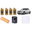 Generico Kit Tagliando per Volkswagen T-Roc 1.0 TSI benzina, 4 LT Olio Motore 0W-20, Filtro Olio, Filtro Aria, Filtro Abitacolo, 4 Litri