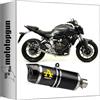 MOTOTOPGUN scarico completo omologato open arrow thunder in alluminio nero con fondello in carby compatibile con yamaha mt07 mt-07 2014 2015 2016 2017 2018 2019 2020 mototopgun 71817akn