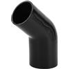 A ABSOPRO Tubo Flessibile In Silicone Nero 1 Pz 45 Gradi Per Auto | Diametro Interno 70-80mm, Lunghezza 102mm, Spessore 5mm, Temperatura Max 300°C, Min -60°C, Adatto Per Liquido Raffreddamento