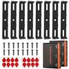 Eulihent 8 Pezzi Portatarga Senza Cornice Targa Invisibile con Viti Supporto per Targa Senza Telaio da 110 mm Portatarga Auto Posteriore Anteriore Universale per Tutti i Veicoli e Modelli (Nero)