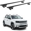 OMAC Barre portatutto in alluminio certificate TÜV per Fiat Grande Panda 2025-2026 - per guide standard - scanalatura a T - carico massimo 90 kg - 2 antifurto nero
