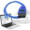 OBDIISVS Cavo KKL 409 con chip FTDI FT232RL per Vv, Audi, Seat dal 1996 al | Strumento di scansione ECU per auto, compatibile con Skoda, KKL 409.1 OBD2, cavo USB per software diagnostico V G‑COM per