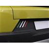 autoCOVR Copertura in Acciaio per Grande Panda | Decorazione Paraurti Posteriore - Stile Bandiera Italiana | 4 Pezzi Inox Elettrica Benzina Electric Pop Icon La Prima (Red) Turbo 100 Accessori Tuning