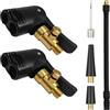 Lechengjia 6 Pezzi Connettore Valvola Pneumatica Universale Air Chuck Pneumatico Adattatore Valvola Bici per Auto Adattatore a Sgancio Rapido per Gonfiatori Pompa d'Aria Compressore
