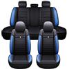Chifeng Per Dacia Duster Jogger Logan Stepway Sandero Stepway Set di 5 coprisedili universali in pelle, traspiranti, antimacchia e resistenti all'usura (blu)