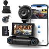 Hodozzy 2K Dashcam Auto 360°, 4 Telecamere Anteriori e Posteriori, Visione Notturna IR, Schermo Tattile IPS 3, Registrazione in Ciclo, Sensore G, Visione Notturna, Rilevamento del movimento