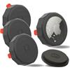 Panjal AirTag - Custodia con adesivo 3M, supporto impermeabile AirTag per Apple Tracker, si attacca saldamente al telecomando di bagagli, laptop, auto, bici (confezione da 4, nero)