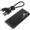 Maclean MCE443 Custodia Disco Rigido Case SSD SATA M.2 NVMe NGFF (SATA) Supporta USB 3.1 2230/2240/2260/2280 USAP Compatibile con PC e Mac Alluminio Plug&Play Alloggiamento per Hard Disk