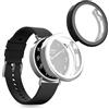 kwmobile Set 2x Custodia Smartwatch Compatibile con Xiaomi Watch S4 41mm Cover - Case Silicone Protezione Orologio Fitness nero/argento