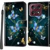 PHINIENLAND Cover per Motorola Edge 70 Pro / 70 Pro+ custodia portafoglio Farfalla | 3 scomparti carte, 1 tasca banconote, Chiusura magnetica, Supporto, Pelle PU flip cover per Motorola Edge 70 Pro Plus 5G
