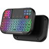 IDEALROYAL M2 Dual Mode 2.4G + BT BLE Tastiera Multimedi wireless con rotella di scorrimento, retroilluminata, mini tastiera QWERTY portatile, ricaricabile, ricevitore USB Plug & Play, per Windows Mac OS Linux