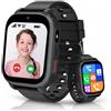 pmstuy GPS Smartwatch Bambini 4G Telefono Chiamate SOS Giochi Sveglia | Orologio Smartwatch Bambini GPS per Ragazzo e Ragazza, IP68 Impermeabile Orologio Bambino Videotelefono Cellulare Chat Regalo