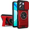 JNERBUYI Supporto Cover per Xiaomi Redmi Note 17 pro max. Red | Xiaomi Redmi Note 17 pro max Cover, Anello 360 Custodia, Protezione Lente, Supporto Pieghevole, Sottile