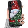Phoona Natale Cover per iPhone 15 Plus 6.7,Cellulare Silicone Custodia telefono Aesthetic Motivo Disegno Protezione Fotocamera Antiurto AntiGraffio Christmas Case Ragazze,Babbo Natale