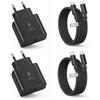 Anssan 2Pezzi 45W Caricatore USB C con Cavo USB Type-C Ricarica Rapida per Samsung | Caricabatterie USB C con Corpo in PC,Cavo USB C Trecciato Nylon,Alimentatore per Samsung S26/S25/Z Flip7/A56/A36,Casa,Lavoro