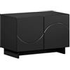 vidaXL Supporto TV 60 x 34.5 x 40 cm Nero Legno ingegnerizzato