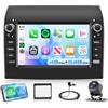 Rimoody 4G+64G Autoradio Android per FIAT Ducato 2008-2015/Peugeot Boxer 2/Citroen Jumper 2011-2015 Carplay Android Auto Wireless Navi GPS WiFi/FM/RDS/EQ Controllo del Volante Retrocamera 7 Pollici