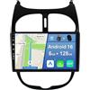 YUNTX [6GB+128GB] Autoradio 2 DIN Android 16 per Peugeot 206 (2002-2010)-[Incorporato Carplay/Android Auto/DSP/GPS]-IPS 2.5D 9 Touch Screen-Camera+MIC-DAB/Mirror Link/Bluetooth 5.0/WiFi/USB/4G
