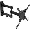 TooQ LP2142TNL-B - Supporto da parete inclinabile e girevole per monitor/TV/LED da 13 a 42, distanza di montaggio a parete da 60mm a 364mm, formato VESA 75x75, 100x100, 200x100 e 200x200, nero