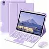 QYiiD Custodia Tastiera per iPad Air 11-Pollici M4/M3/M2 (2026/2025/2024), Trackpad Multi-Touch, Italiano QWERTY Tastiera Blutooth Rimovibile con Mouse Blutooth 2,4G per Air 5th/4th 10.9, Purple