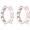 QINOUK Custodia per Garmin Forerunner 965, [2-Pack] [Anti-goccia] Custodia di Protezione Parziale in TPU Morbido, Custodia Sottile per Garmin Forerunner 965-Rosa