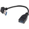 YSJJZRL superior ZRL® USB 3,0 Angolo retto 90 Cavo prolunga Maschio a Femmina Cavo Adattatore, Lunghezza: 15cm