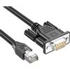 Wiffe Cavo adattatore da RJ45 a D-sub 9 pin RS232, testa maschio DB9, 3 m | Gestione dei dispositivi di rete con interfaccia maschio RJ45 a maschio/femmina D-sub 9 pin RS232