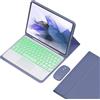 HEUCYL Custodia Con Tastiera Per Samsung Galaxy Tab S10+ 2024/Tab S9 FE+/S9+ 2023/S8+ 2022/S7 FE 2021/S7+ 12.4, Tastiera Touchpad Retroilluminata 7 Colori Con Supporto,Staccabile Tastiera,Viola