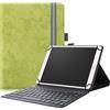 Hoozee Custodia per tablet DMOAO D3 / DMOAO D5 da 10,1 pollici con tastiera, custodia universale 2 in 1 da 9 ~ 11 pollici (verde, DMOAO D3/D5)
