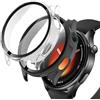 NEWZEROL 2 Pezzi Cover Compatibili per Xiaomi Watch 5 | [AntiGraffio] Vetro Temperato Integrato Custodia per PC, HD Anti Graffio Protezione Totale Custodia - Nero/Trasparente