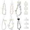 Pushiibee Set da 6 Pezzi: Collana per Cellulare con Patch, Collana Corta per Cellulare Multicolore, Catenella per Telefoni con Perline in Plastica e Accessori Quotidiani