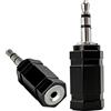 SPTSSWET Adattatore Audio Jack da 2,5 mm a Jack da 3,5 mm per Cuffie, Microfono, Nero, 2 Pezzi