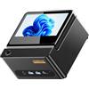AOOSTAR G-FLIP H255 Mini PC, AMD Ryzen 7 H255 (8C/16T, fino a 4,7 GHz), Mini PC Gaming con 24 GB DDR5 RAM 1 TB PCIe 4.0 SSD, Mini Computer Desktop con WiFi 6 e Dual 2.5G LAN per Ufficio e Gaming