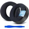 Aurivor Cuscinetti auricolari in gel di raffreddamento per cuffie wireless Sony PS5 | Copriauricolari di ricambio in tessuto di seta ghiacciata con schiuma di isolamento acustico, memory foam più spesso per