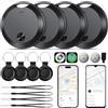 aowoka 2026 Smart Tracker Tags per Android & iOS 4 Pezzi, Google Funzioni Trova o Apple Dov'è, Bluetooth Trova Oggetti 365 Giorni, Batteria Sostituibile,IP68, Localizzatore Chiavi/Portafoglio/Bagagli/Valigie