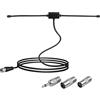 XiDeShop Antenna a dipolo FM ad alte prestazioni con cavo di prolunga da 3 m, compatibile con radio portatili, sintonizzatori stereo, ricevitori AV, amplificatori stereo e ricevitori HiFi